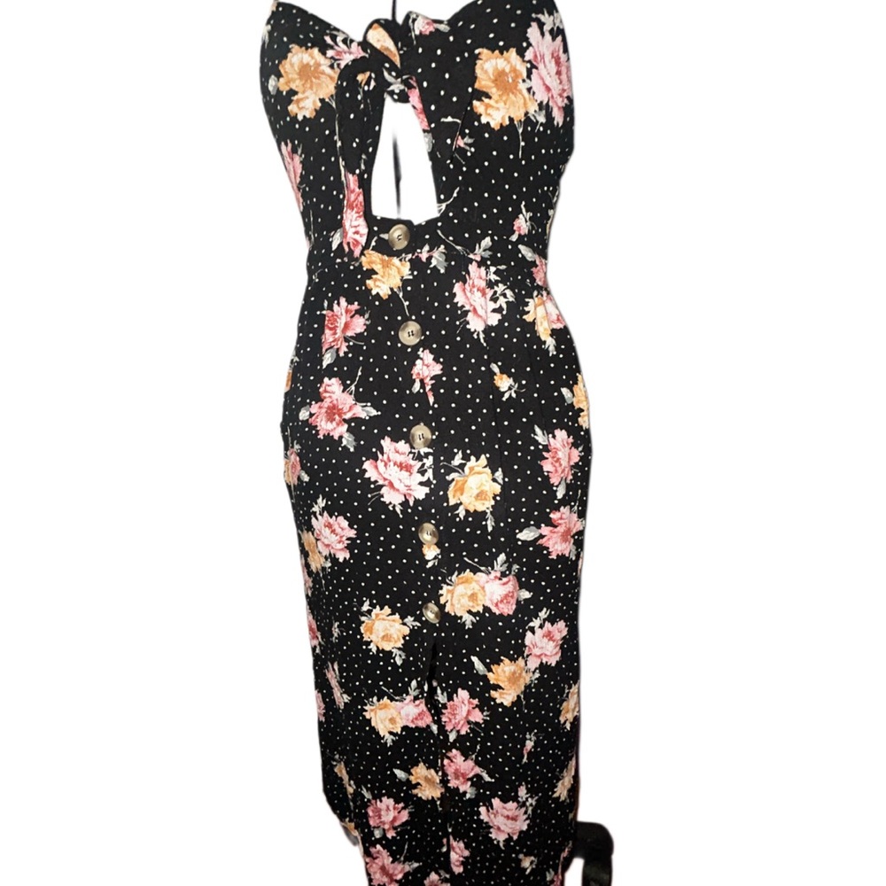Floral Black Dress